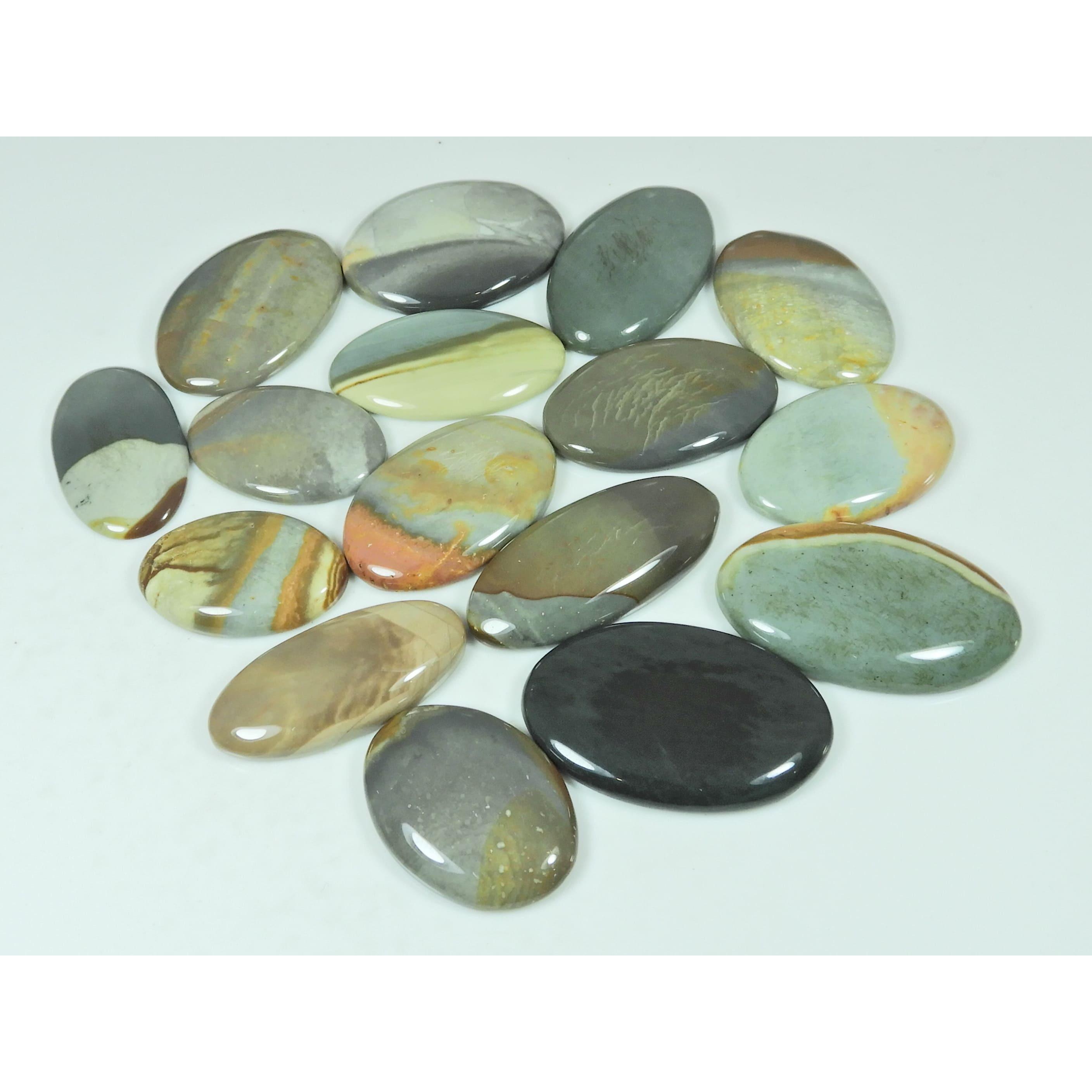 360Cts. Natural Imperial Jasper Oval Shape Cabochon Loose Gemstone 11Pcs Lot C-2944