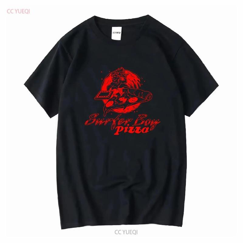 Retro T-Shirt 100% Baumwolle 80er Jahre Stranger Surfer Boy Pizza Dinge Lange oder Kurze Ärmel Vintage Gewaschen Weich Herren Stilvoll Unisex