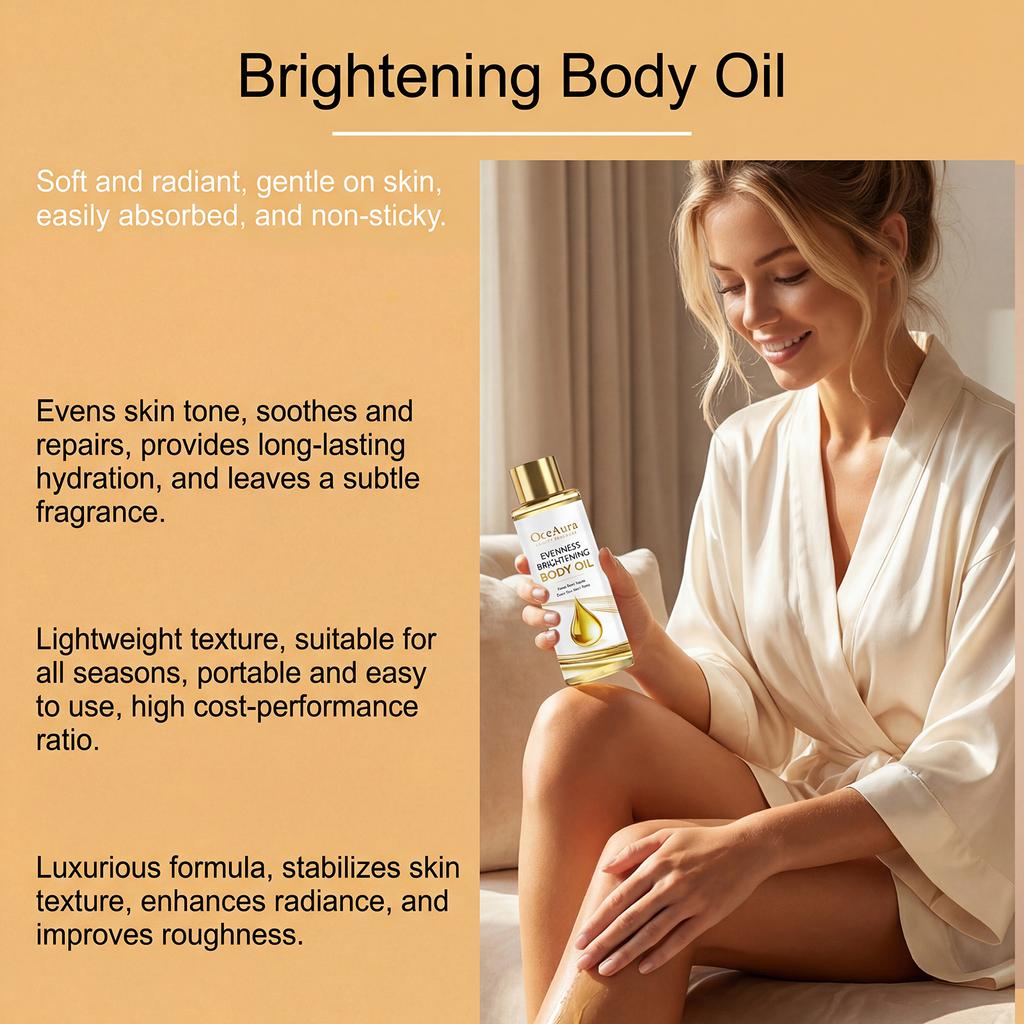 Skin Brightening Body Oil Nourishing Dry Skin Fast Absorbing No Greasy Even Body Tone Improve Dullness Moisturizer Body Care Oil