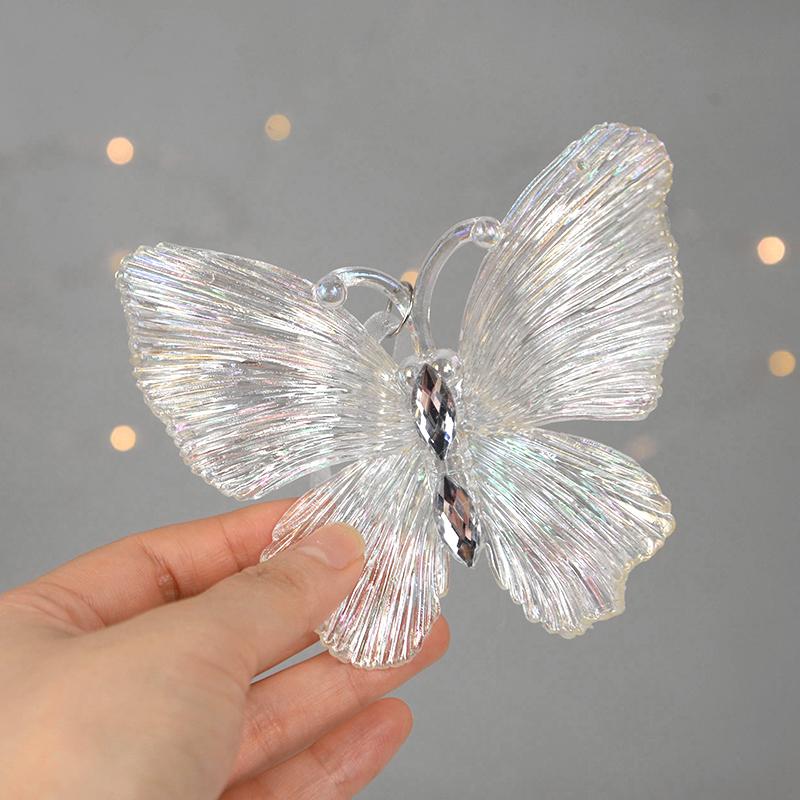 Christmas Transparent Snowflake Hanging Ornaments 2025 Christmas Tree Acrylic Pendant Home Decoration Navidad Gift New Year 2026