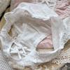Sweet and Cute Briefs Front Cutout Careful Machine Ice Silk Underwear Lace Low-rise Women's Panties