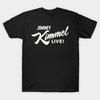 Men Black Print T-shirt Jimmy Kimmel Live Retro Logo Style No-Cut Transfer Paper Print Cotton Tshirt