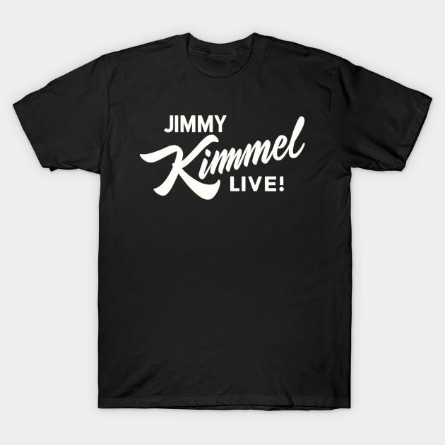

Men Black Print T-shirt Jimmy Kimmel Live Retro Logo Style No-Cut Transfer Paper Print Cotton Tshirt 3XL чорний