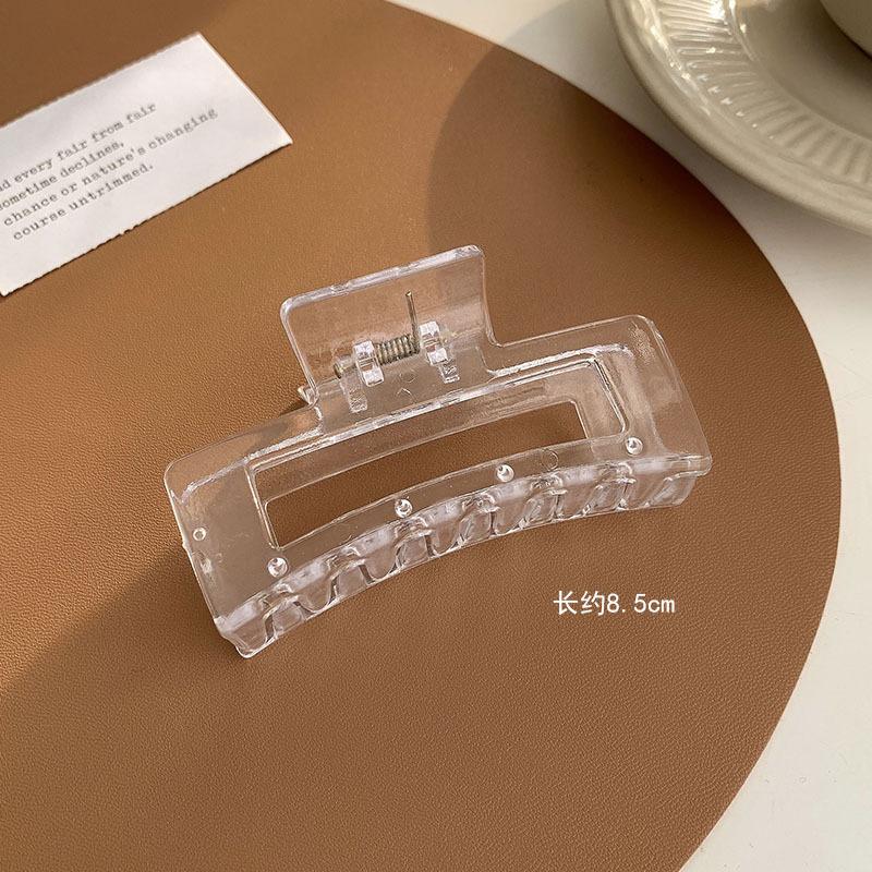 New Women Elegant Brown Beige Flower Geometric Hair Claw Clips Lady Plastic Hairpins Crab Hair Clips Fashion Hair Accessories