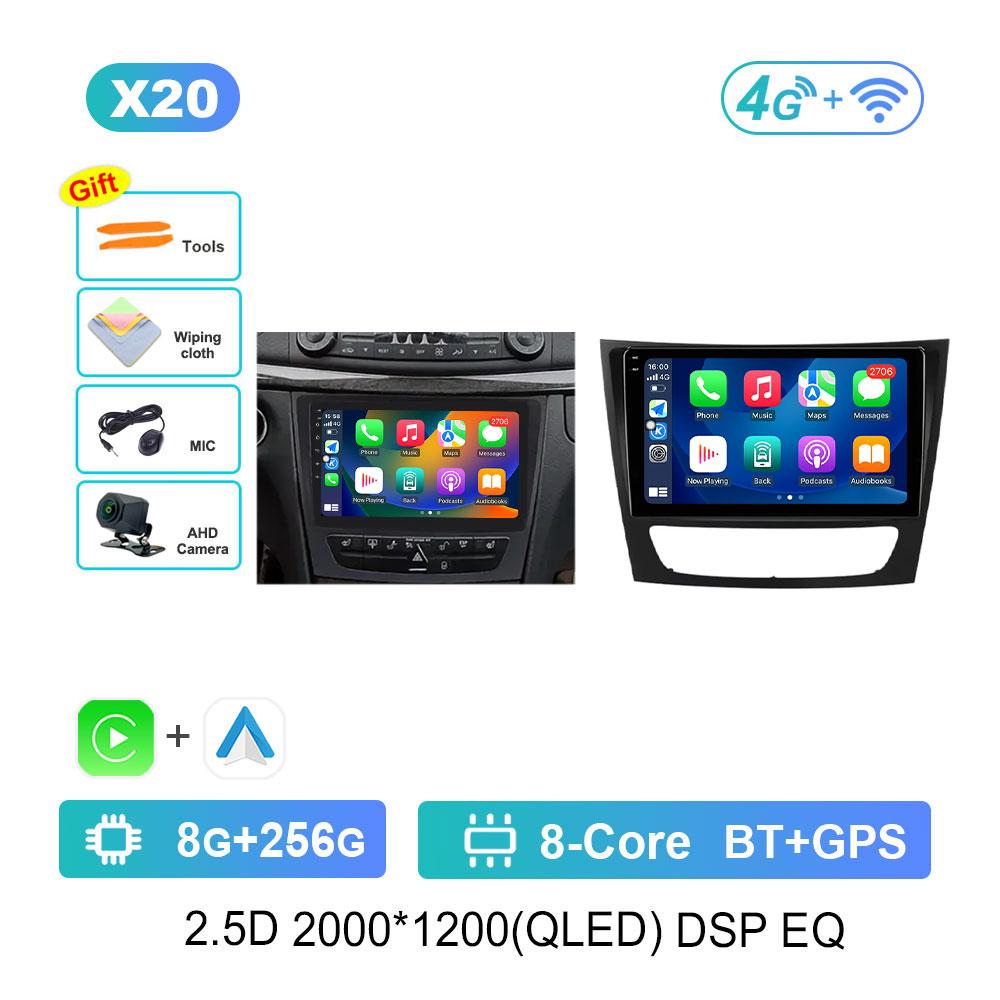 Android 14 System Car Radio Multimedia Player for Mercedes Benz E-class W211 2002 - 2008 Touch Screen 4G WiFi BT GPS Navi