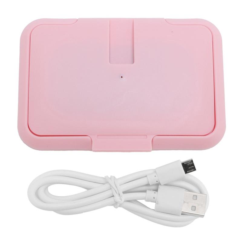 Baby Wet Wipes Warmer Constant Temperature Portable USB Wipes Heater For Home And Car Pink USB розовый