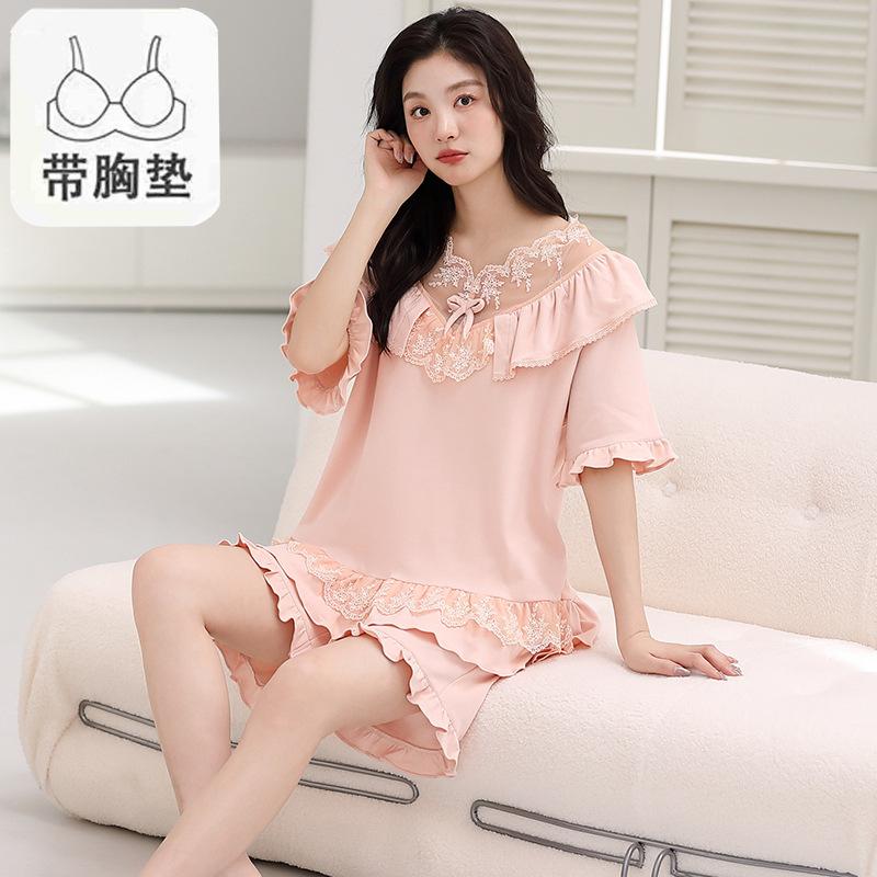 Pajamas Women'S Pure Cotton Short-Sleeved Shorts Student Cartoon Pullover Cotton Korean Version Women'S Loungewear