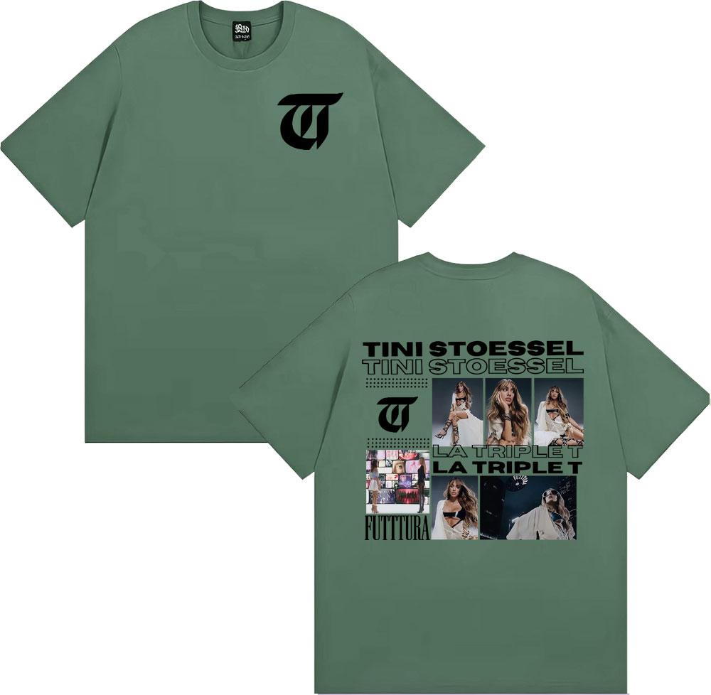 TINI STOESSEL La Triple T Futtura 2025 Tour T Shirts Unisex Women Clothing Fashion Aesthetic Tshirts Casual Comfort Cotton Tshirt
