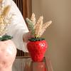 High-End Strawberry Ceramic Vase Cute Simulation Strawberry Ornaments  Living Room