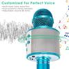 Wireless Bluetooth Karaoke Microphone for Kids, 5-in-1 Portable Handheld Karaoke Mic Speaker Player Recorder with Adjustable Remix FM Radio