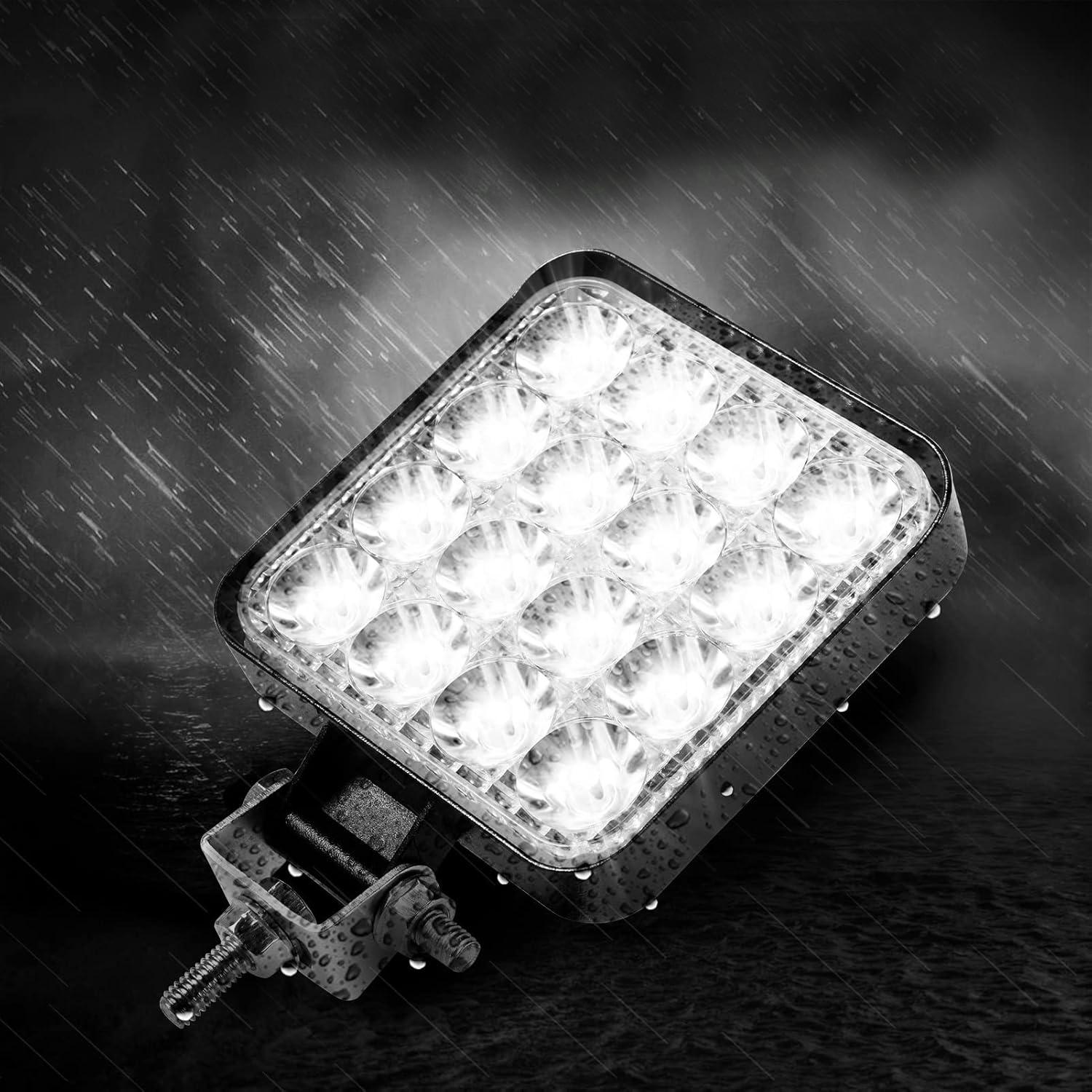 

1/2/4PCS Mini LED Work Light Bar 3.3Inch, 12V 24V Spot Flood Driving Fog Lights for Car, Truck, SUV, ATV, Off-Road Accessories