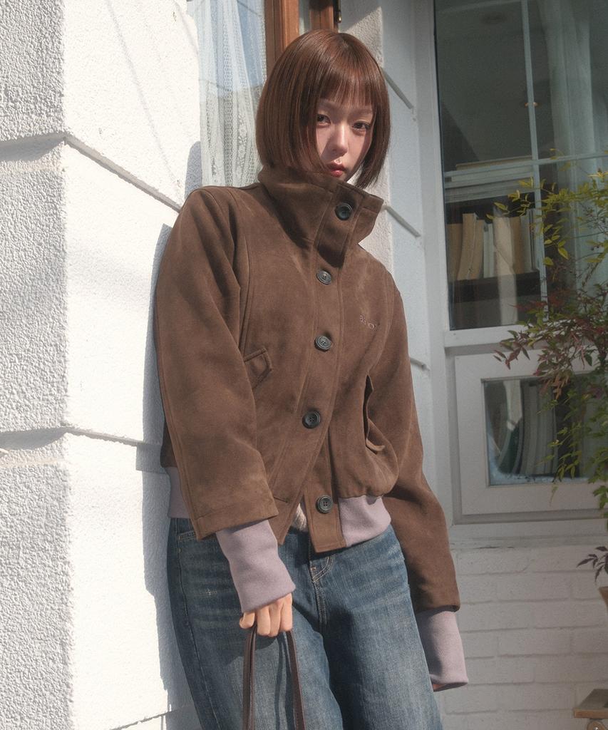 ASON Dumbo Suede Jacket / Brown