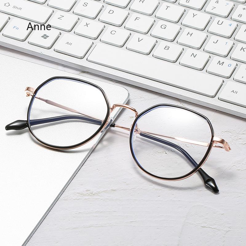 Metal Eyewear Frames Myopia Glasses Men Women Vintage Retro Optical Glasses Anti Blue Light Transparent Spectacle Frames
