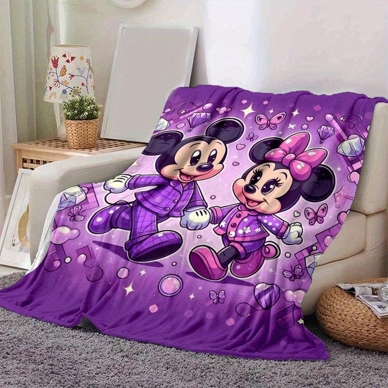 1pc Mickey Printing Blanket - Soft, All-Season Throw for Living Room, Bedroom,Personalized Gift with Adorable Cartoon Design