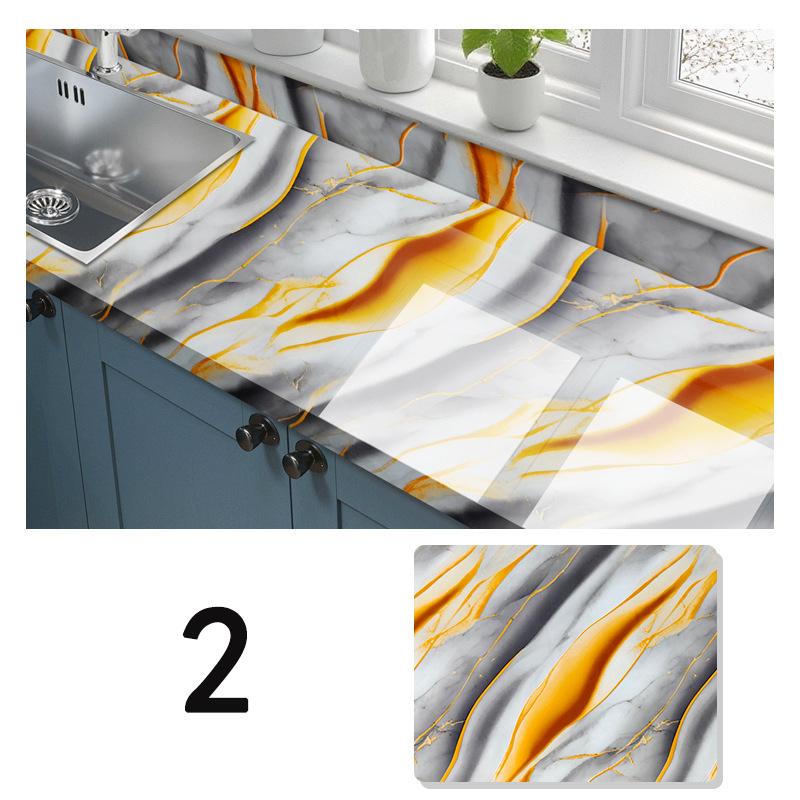 Wohnzimmer, Esstisch, Küche, Marmor-Aufkleber, Wasserdicht und Ölabweisend, Hitzebeständige Tapete, Wandfeuchtigkeitsschutz