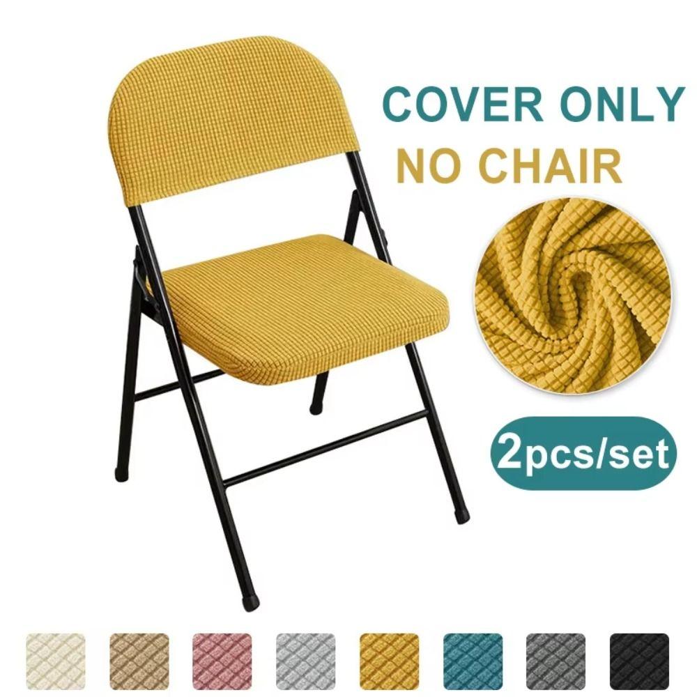 Nouvelles Housses de Chaise de Salle à Manger Élastiques Pliantes Anti-poussière Universelles Housse de Siège en Polaire