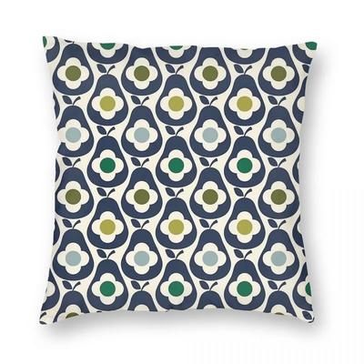 Federa per cuscino Fiori Retro Orla Kiely Stampa su entrambi i lati Tessuto Copricuscino Decor Cuscino da lancio Coprifedera Casa Quadrato X