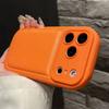 Fashion Oval Leather Air Cushion Phone Case For iPhone 17Air 17 16 15 14 13 12 11 Pro Max Plus Airbag Shockproof Silicone Cover