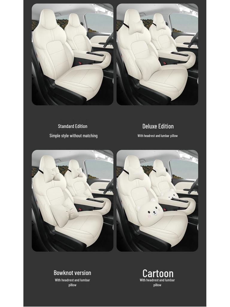 Bingo PLUS Leather Car Seat Cushion - Universal, New Model for All Seasons, Fits Special Cars, 5-Seat