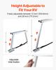 Estabilizador Universal para RV, Estabilizador de Parachoques para RV para Remolques, Autocaravanas, Fifth Wheel, Diseño Plegable Compacto para Fácil Almacenamiento, Altura Ajustable desde