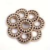 Crystal Ball Display Stand - Sacred Geometric Sphere Stand with Concentric Circular Cuts, Natural Wood Base for Home Decoration