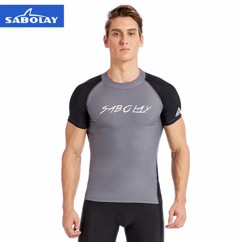 Mens Short Sleeve Quick-Dry Separated Wetsuit Snorkeling Diving Swimming Water Sports Outdoor Activity