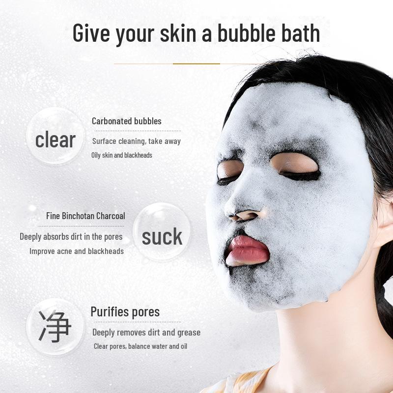 Samarelle Bamboo Charcoal Black Bubble Mask 30ml - Hydrating & Moisturizing for Clear Skin