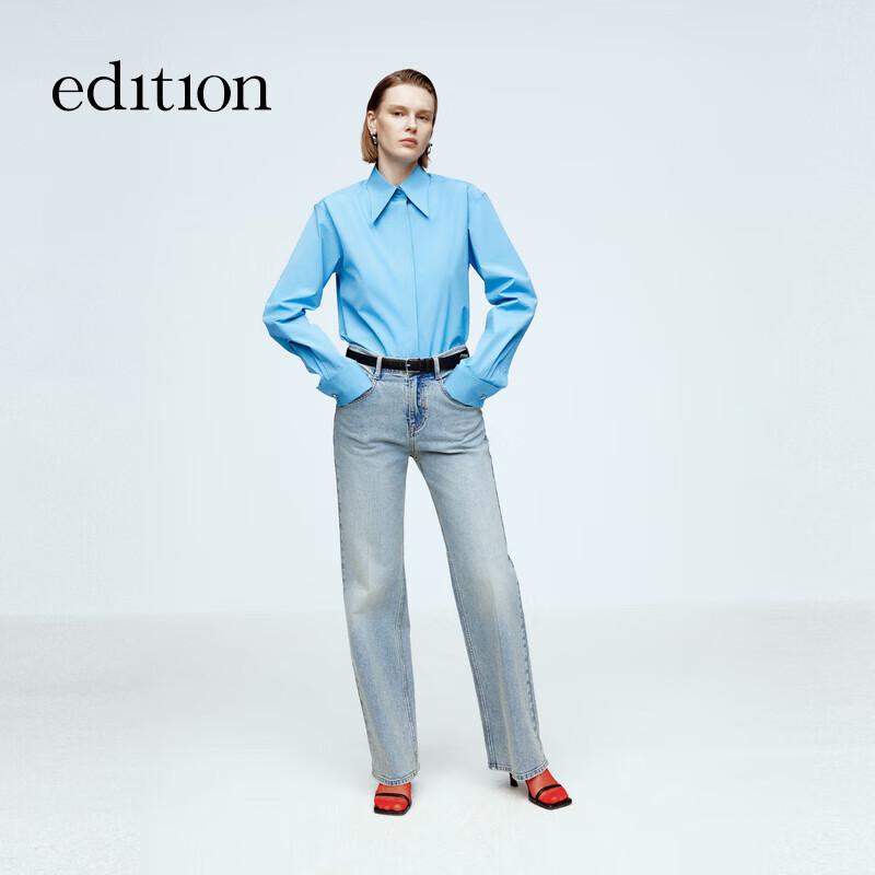 

Джинсы деним прямого кроя Edition 2024 Elite, светло-голубые M 27