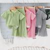 Girls' Summer Trendy Short-Sleeve Sports Suit - Stylish Two-Piece Set for Baby Girls