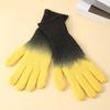 Winter Gradient Color Warm Knitted Gloves