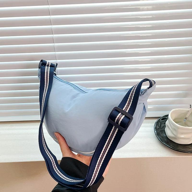 Casual Commute Women's Hobos Crossbody Bags Lightweight Portable Ladies Shoulder Bag Ctrast Color Simple Female Purse Handbags