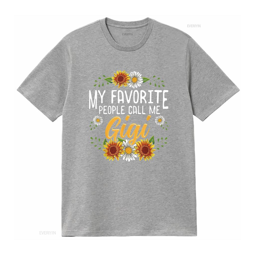 Womens My Favorite People Call Me Gigi T Shirt Mothers Day s Black 2XL vintage Washed homme Soft graphic Slightly Unisex