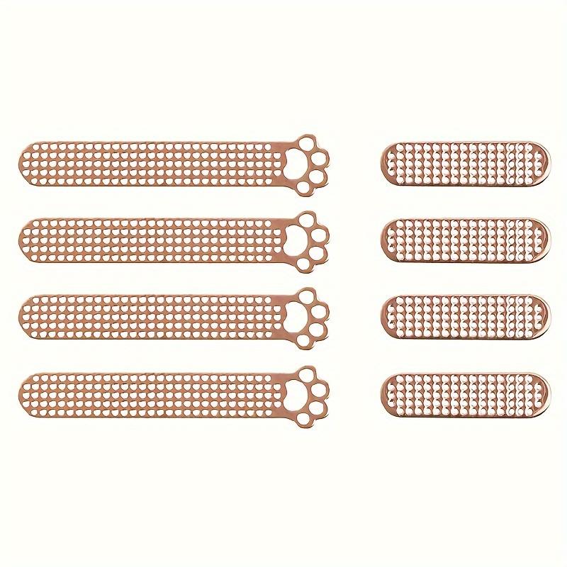 Set Of 8 Universal Cat Claw Dustproof Stickers For Phone Earphone Speaker Holes Dustproof Golden Mesh Dust Cover