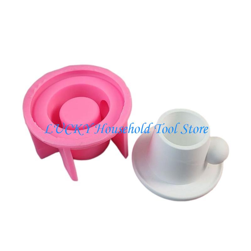 J0MC Holder Resins Molds for Concrete Teacup Candlesticks Silicone Molds DIY China Mainland
