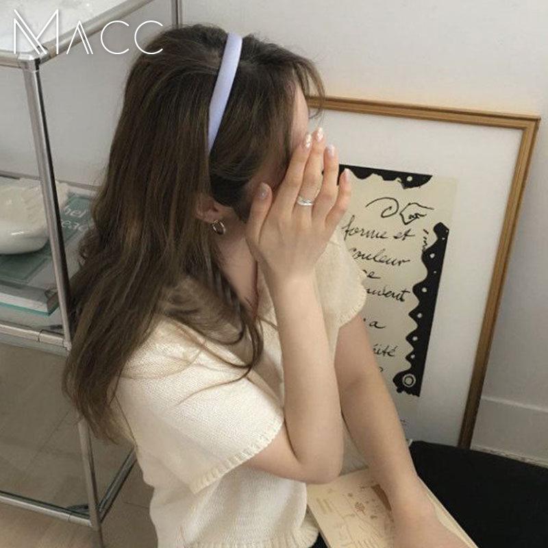 Pure White Moonlight Satin Headband - Elegant French Style for 2025