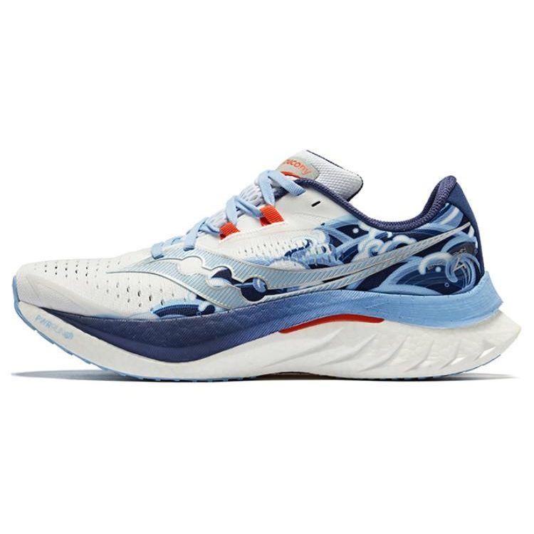 

Saucony Endorphin Speed 4 Breathable Low-Top Marathon Training Running Shoes Unisex sneaker White Blue S20940-401 46