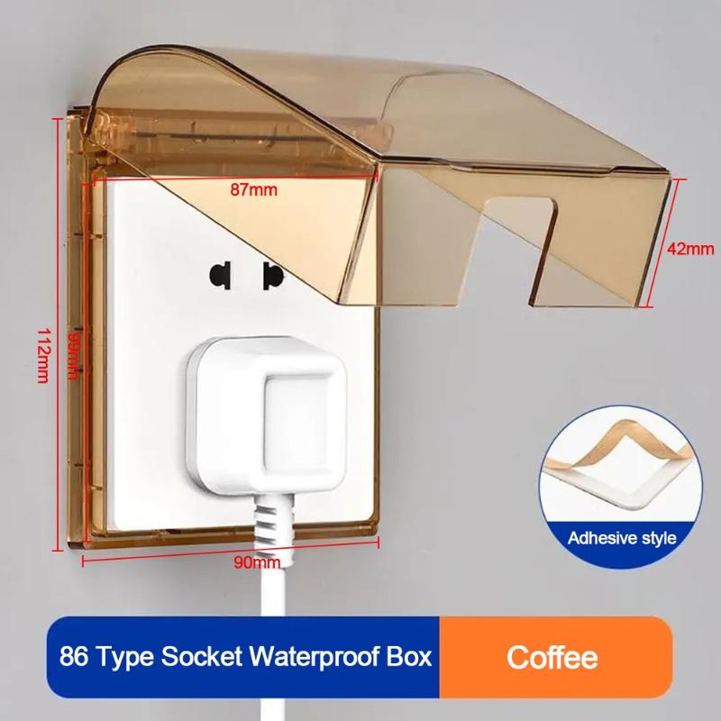 Transparent Wall Socket Waterproof Protection Box Universal 86 Type Switch Cover for Kitchen Cooking Area
