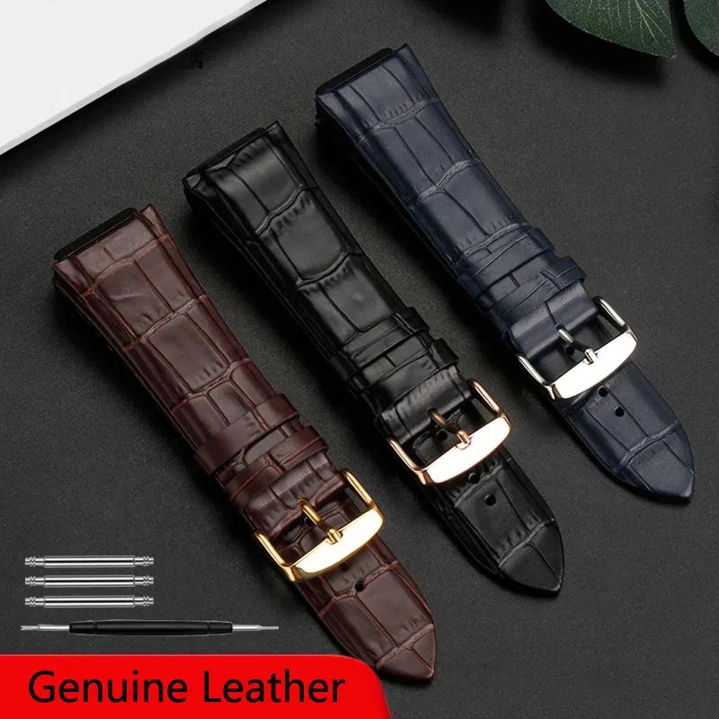 Genuine Leather Watchband For GUESS Watch U0247G3 W1058G2 W0040G3 W0040G7 W0281G Series Strap Bracelet Watch Accessories 22mm