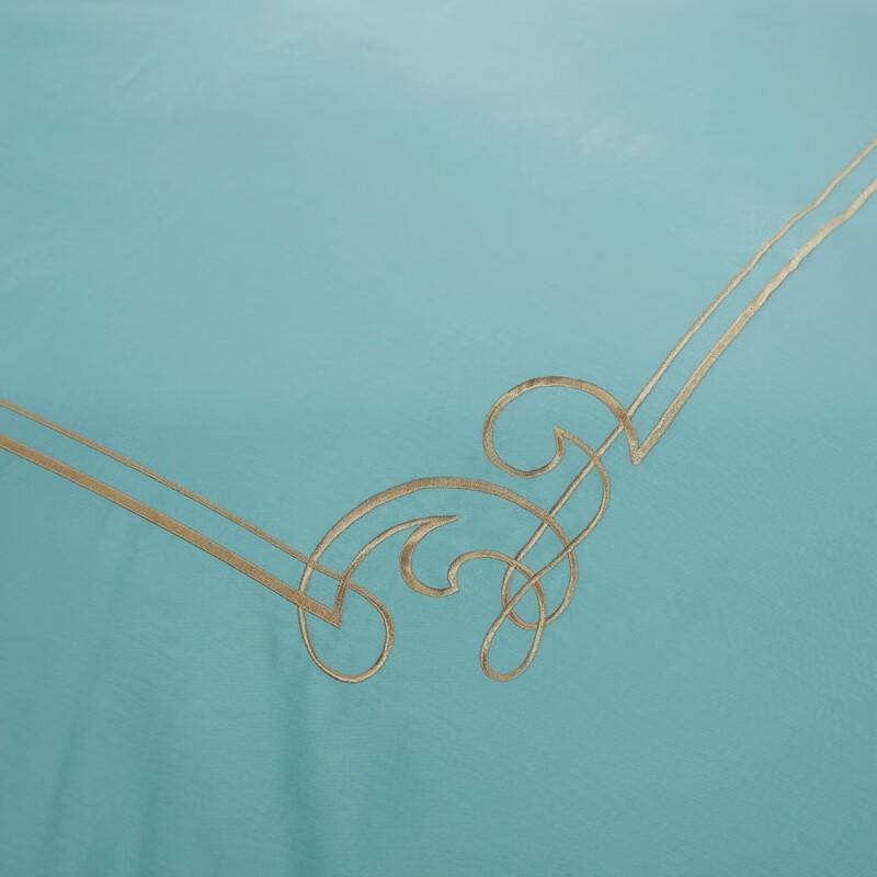 FUANNA Serene Time Plain Embroidery 4-Piece Bedding Set