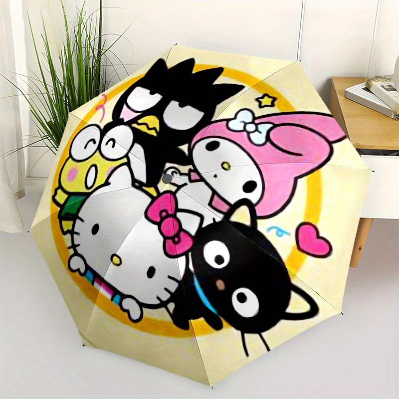 

1pc Hello Kitty Characters Circular Artwork Umbrella with Plastic Handle,Suitable for All Seasons Home Travel Outdoor UmbrellaM961
