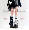 Y2K Black & White Wide-Leg Slouch Socks: Millennium Hot Girl Autumn/Winter Calf Flare Warmers