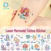 Waterproof Kids' Cartoon Tattoo Stickers: Princess, Butterfly & Mermaid Series