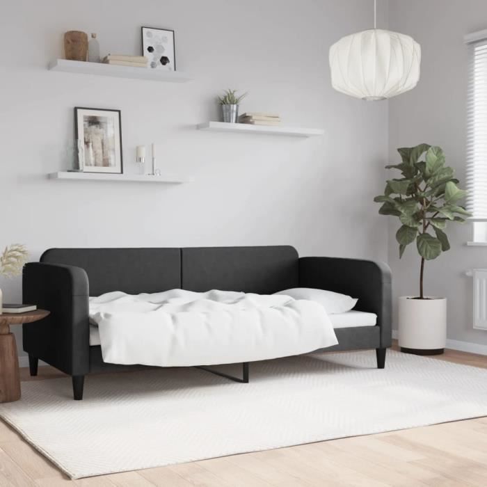 VidaXL Daybed Black 90x190 Cm Fabric 354045