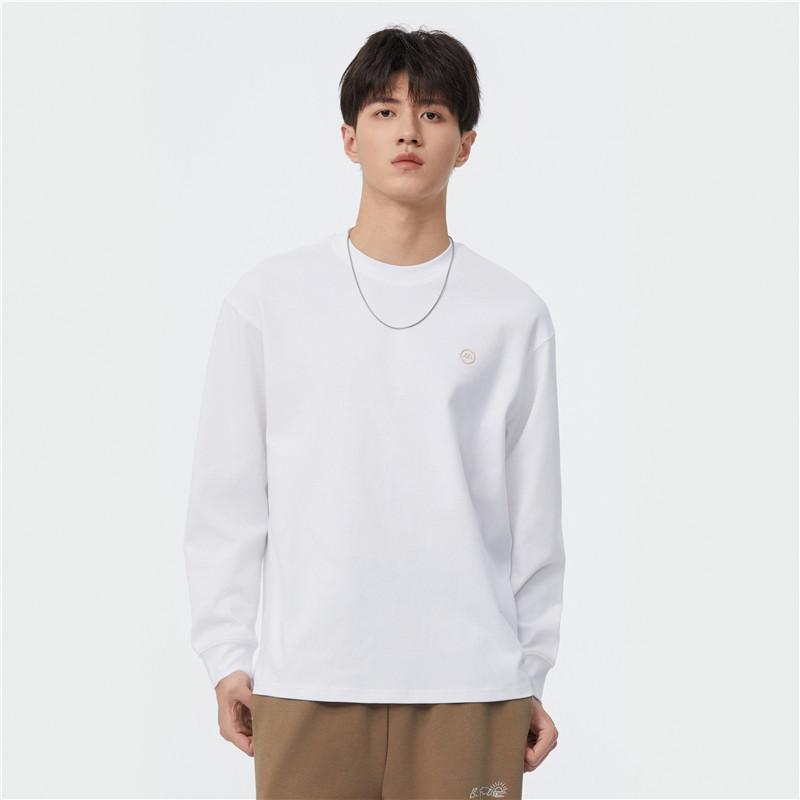 Simple Embroidered Long-Sleeved T-Shirt Men'S Couple Sweater Casual Loose Bottoming Shirt Trendy Brand Japanese Inner T-Shirt