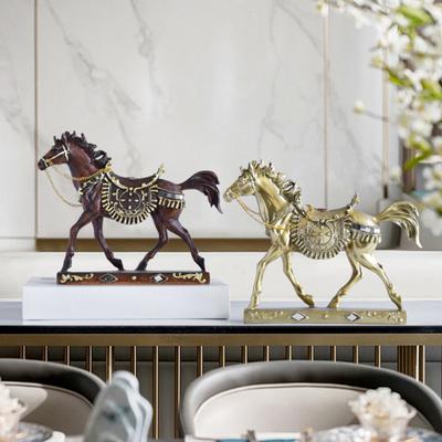 Figurine de Cheval Réaliste Poney Fait Main Statue en Résine Sculpture d'Animal de Ferme Simulé Ornement Décoration de Bureau Maison Bureau