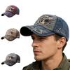 Unisex-Baseballmütze aus gewaschener Baumwolle, Vintage-Stil, mit Hai-Stickerei, für Herren und Damen, Outdoor-Sportmützen