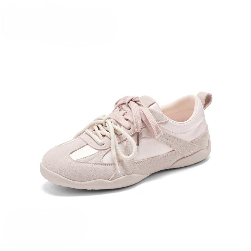 Cowhide version breathable retro German training shoes women's new lace-up contrasting color casual fashionable Forrest Gump sports shoes