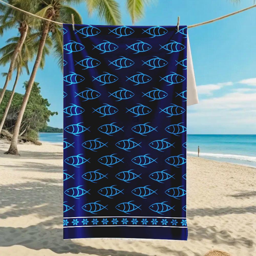 2026 Mermaid Tail Beach Towel Printed Towel Seaside Vacation Absorbent Beach Towel