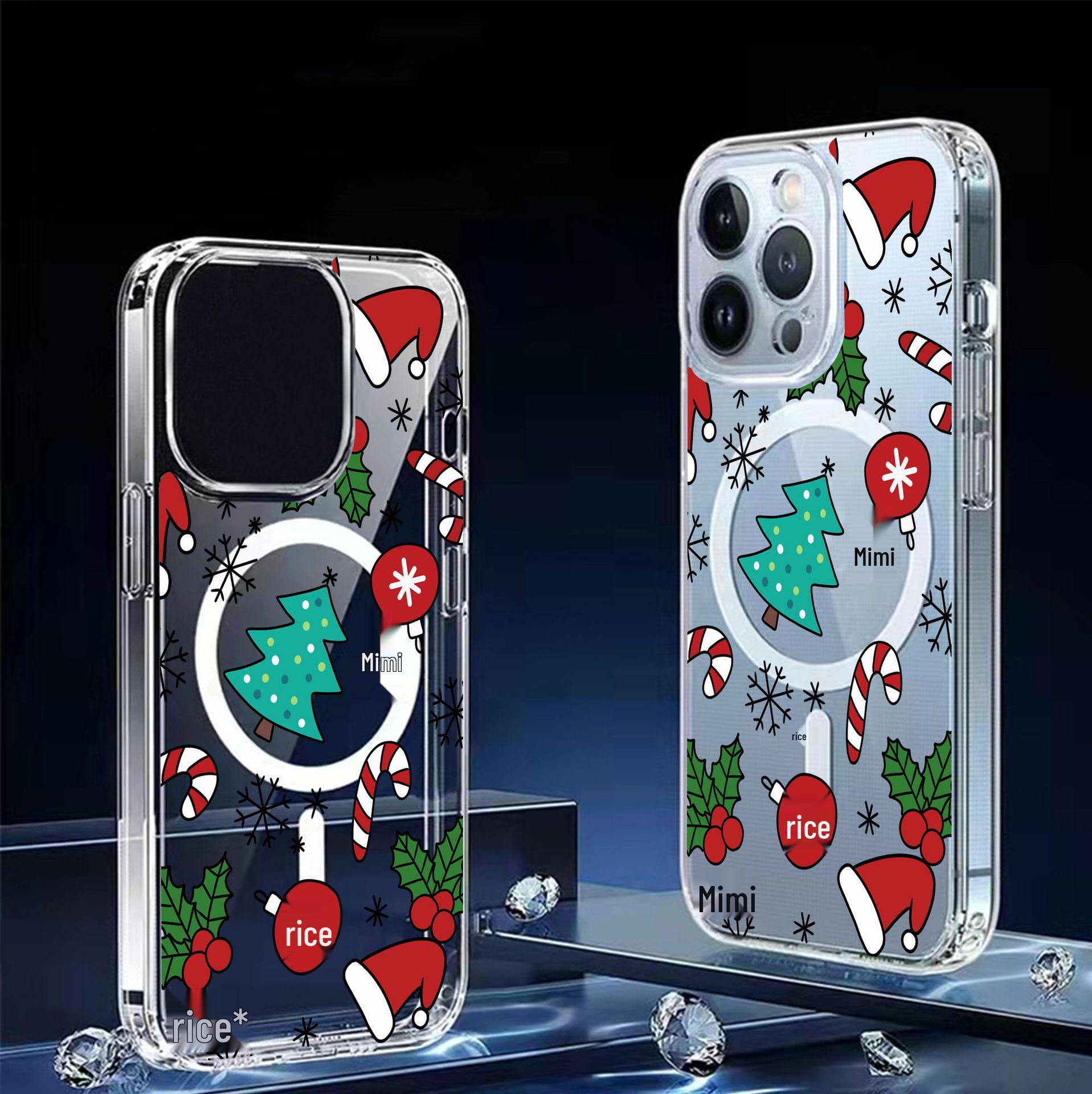 Magnetic Clear iPhone 15/16/17 Pro Max Case - Full Coverage Christmas Gift iPhone 16