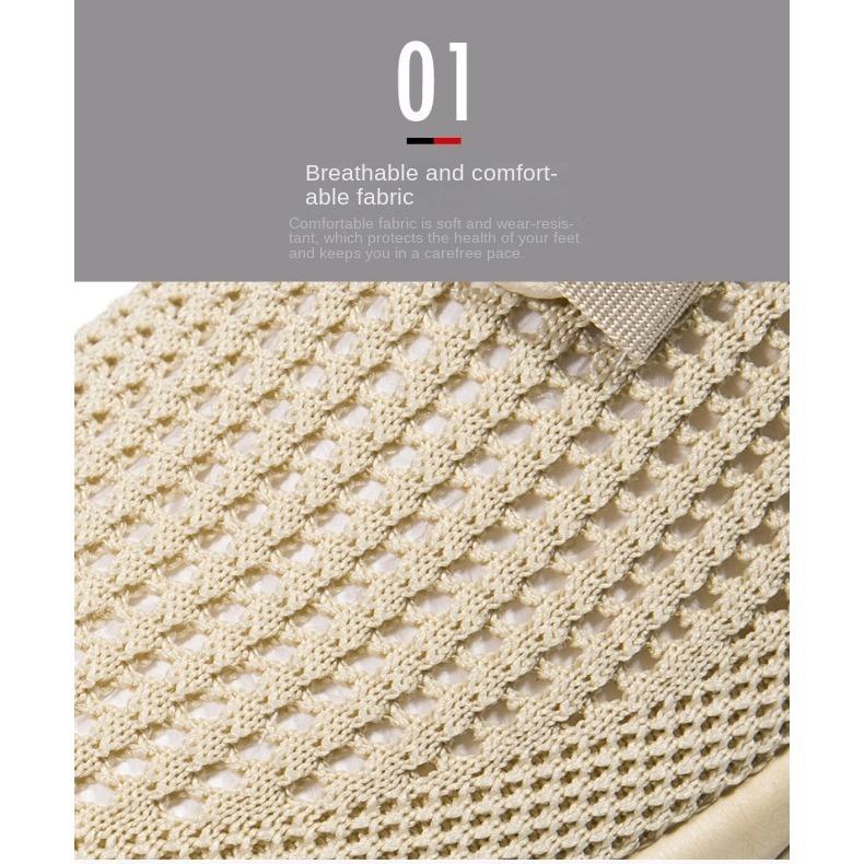 Mesh Breathable Casual Shoes Fashion Trend Summer Comfortable Lightweight Men's Sports Shoes with All Fashion Single Shoes